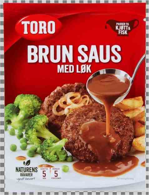 Bilde av Toro brun saus med løk pose tilberedt. Bilde av Toro brun saus med løk pose tilberedt.