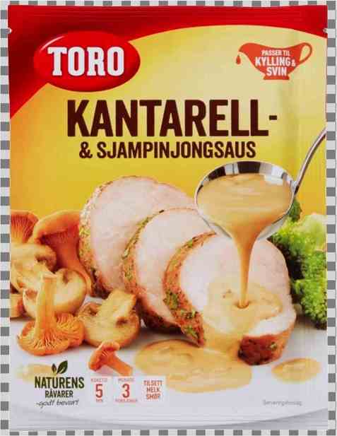Bilde av Toro kantarell og sjampinjongsaus tilberedt. Bilde av Toro kantarell og sjampinjongsaus tilberedt.