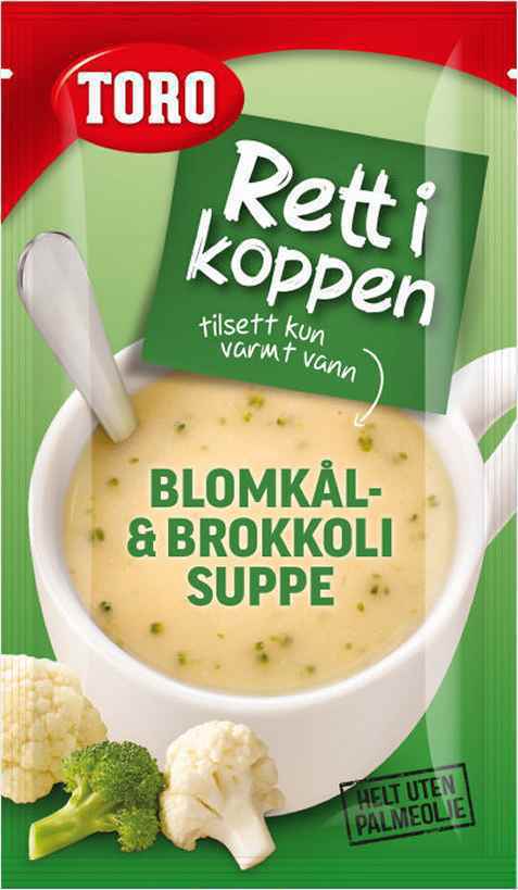 Bilde av Toro Rett i Koppen Blomkål og Brokkolisuppe. Bilde av Toro Rett i Koppen Blomkål og Brokkolisuppe.