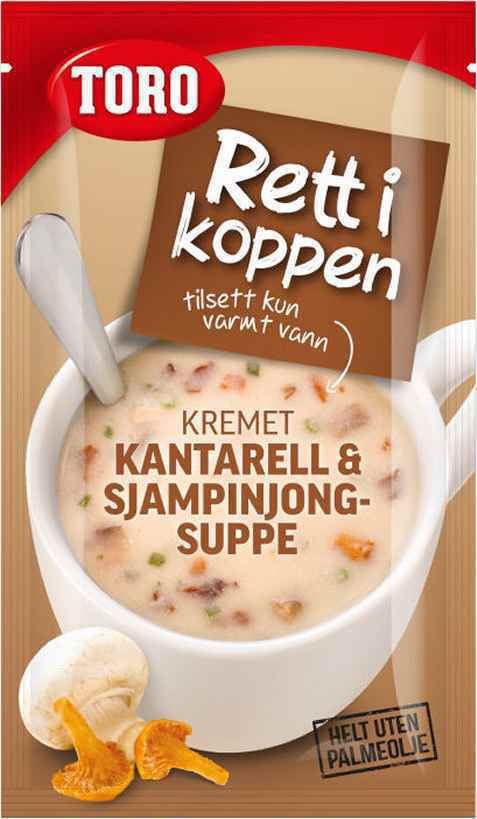 Bilde av Toro Rett i Koppen Kremet kantarellsuppe. Bilde av Toro Rett i Koppen Kremet kantarellsuppe.