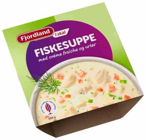 Bilde av Fjordland Fiskesuppe med creme fraiche og urter.