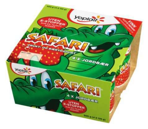Bilde av Fjordland Yoplait Safari Krokodilleyoghurt 4 x 125 g. Bilde av Fjordland Yoplait Safari Krokodilleyoghurt 4 x 125 g.