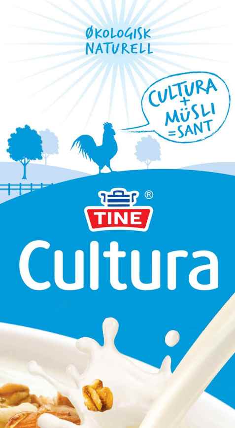 Bilde av Tine Cultura Syrnet melk, naturell, økologisk. Bilde av Tine Cultura Syrnet melk, naturell, økologisk.