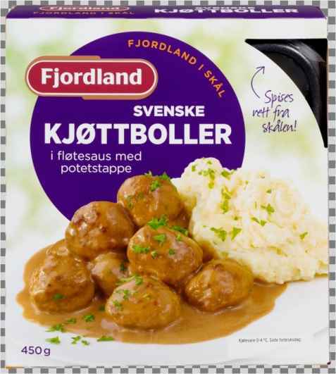 Bilde av Fjordland Svenske kjøttboller i fløtesaus med potetstappe. Bilde av Fjordland Svenske kjøttboller i fløtesaus med potetstappe.