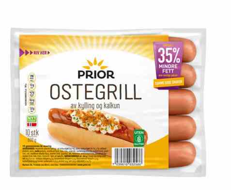 Bilde av Prior Ostegrill Kylling og kalkun. Bilde av Prior Ostegrill Kylling og kalkun.