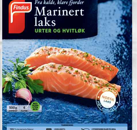 Bilde av Findus Marinert Laks urter og hvitløk.