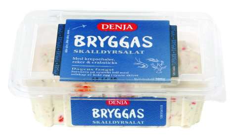 Bilde av Denja Bryggas Skalldyrsalat. Bilde av Denja Bryggas Skalldyrsalat.