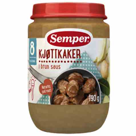 Bilde av Semper Kjøttkaker i brun saus. Bilde av Semper Kjøttkaker i brun saus.