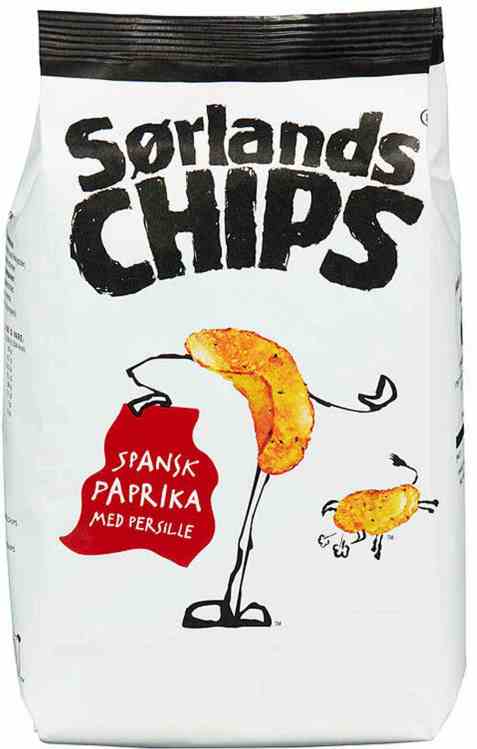 Bilde av Sørlandschips med spansk paprika. Bilde av Sørlandschips med spansk paprika.