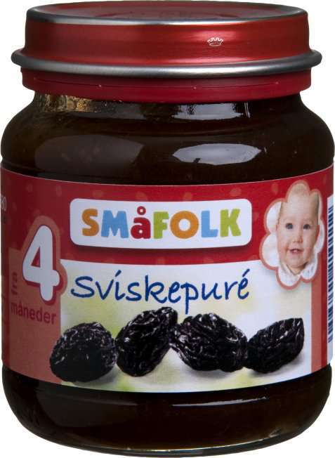 Bilde av Småfolk Sviskepuré med pære. Bilde av Småfolk Sviskepuré med pære.