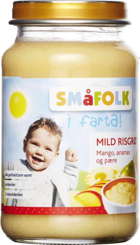 Bilde av Småfolk Mild risgrøt med banan, ananas og pære. Bilde av Småfolk Mild risgrøt med banan, ananas og pære.