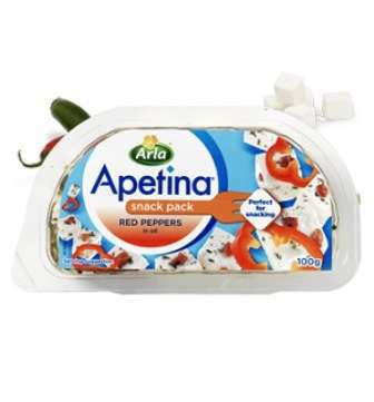 Bilde av Arla Apetina fetasnack med paprika. Bilde av Arla Apetina fetasnack med paprika.