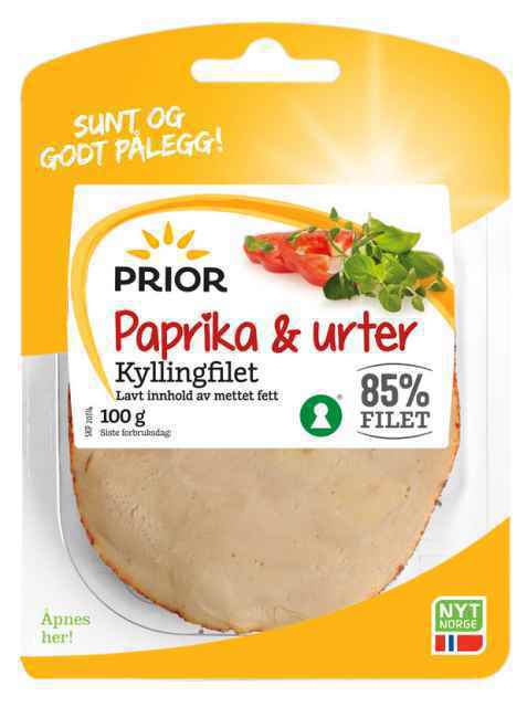Bilde av Prior kyllingfilet paprika og urter. Bilde av Prior kyllingfilet paprika og urter.