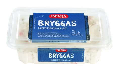Bilde av Denja Bryggas Krepsesalat. Bilde av Denja Bryggas Krepsesalat.
