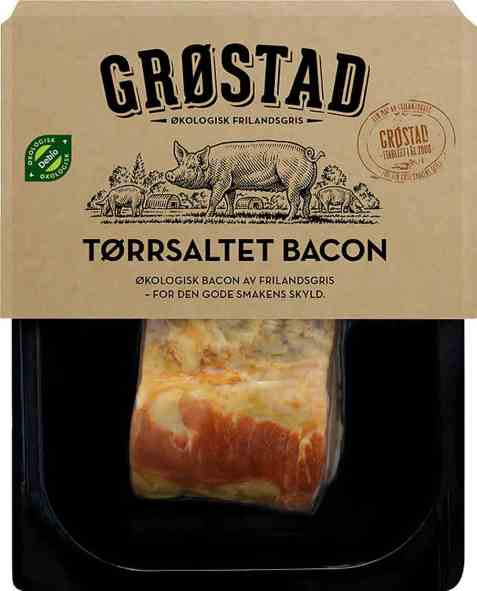 Bilde av Grøstadgris tørrsaltet bacon bit. Bilde av Grøstadgris tørrsaltet bacon bit.