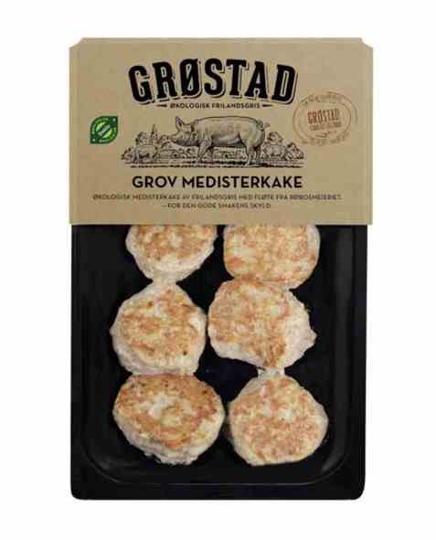 Bilde av Grøstadgris grove Medisterkaker. Bilde av Grøstadgris grove Medisterkaker.
