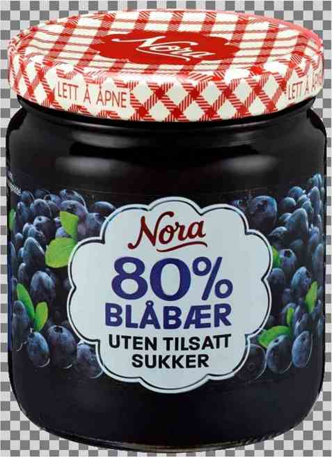 Bilde av Nora uten tilsatt sukker Blåbærsyltetøy. Bilde av Nora uten tilsatt sukker Blåbærsyltetøy.