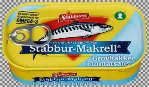 Bilde av Stabbur makrell Grovhakket filet i tomat. Bilde av Stabbur makrell Grovhakket filet i tomat.