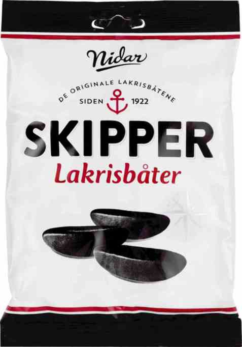 Bilde av Nidar Skipper lakrisbåter. Bilde av Nidar Skipper lakrisbåter.