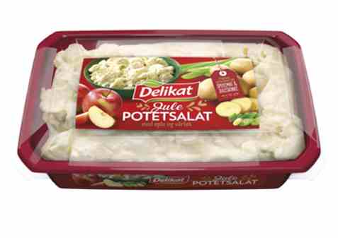Bilde av Delikat julepotetsalat. Bilde av Delikat julepotetsalat.