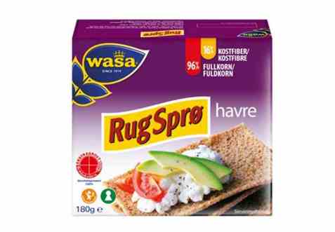 Bilde av Wasa RugSprø Havre. Bilde av Wasa RugSprø Havre.