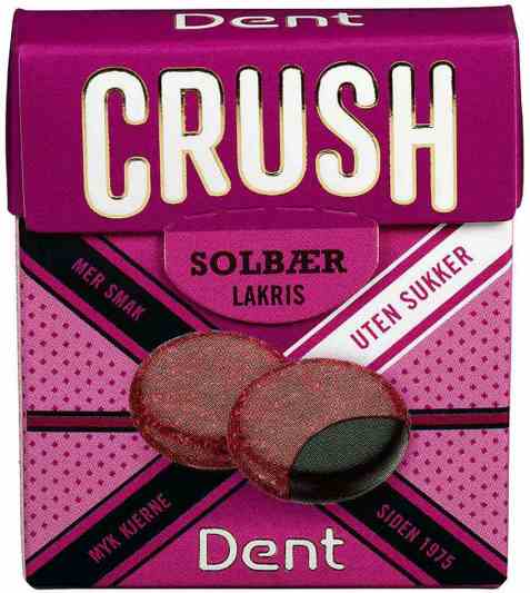 Bilde av Dent crush solbær og lakris. Bilde av Dent crush solbær og lakris.