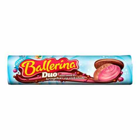 Bilde av Sætre ballerina duo bringebær og sjokolade. Bilde av Sætre ballerina duo bringebær og sjokolade.