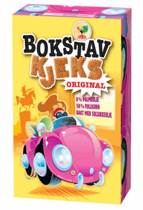 Bilde av Sætre bokstavkjeks. Bilde av Sætre bokstavkjeks.
