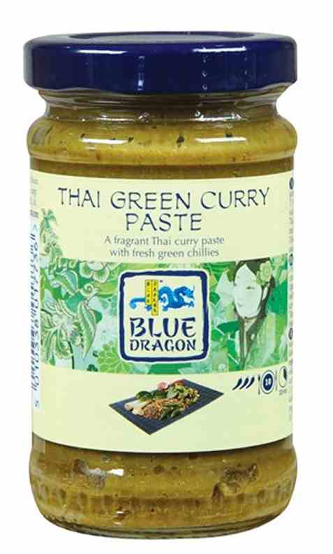 Bilde av Blue Dragon grønn karri pasta.