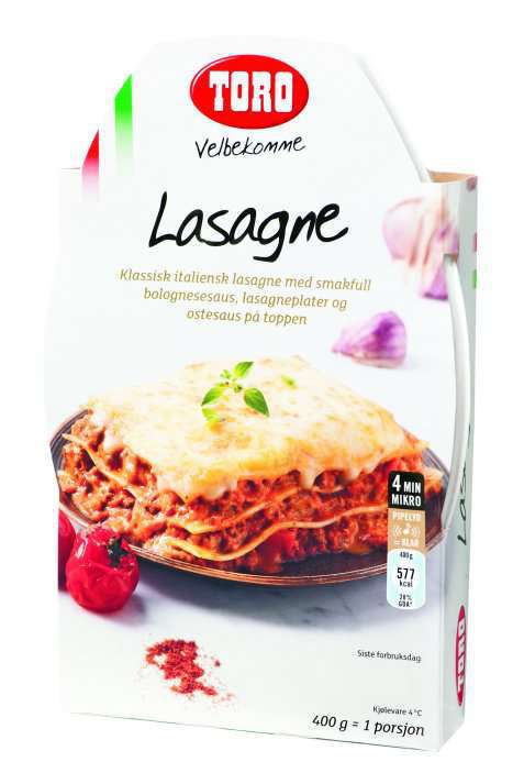 Bilde av Toro Velbekomme Lasagne. Bilde av Toro Velbekomme Lasagne.