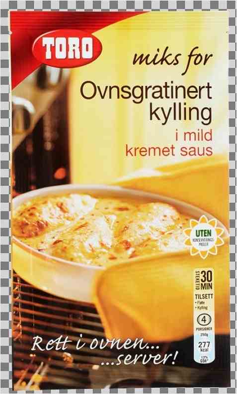 Bilde av Toro Miks for – Ovnsgratinert kylling i mild kremet saus. Bilde av Toro Miks for – Ovnsgratinert kylling i mild kremet saus.