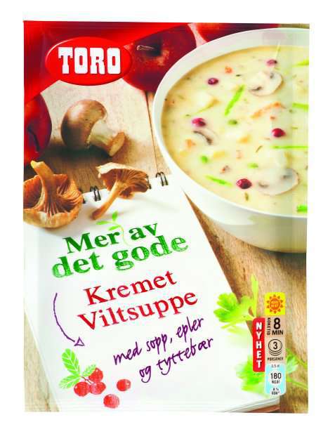 Bilde av Toro Kremet Viltsuppe med sopp, epler og tyttebær. Bilde av Toro Kremet Viltsuppe med sopp, epler og tyttebær.