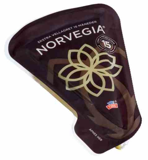 Bilde av Tine Norvegia ekstra vellagret med skorpe. Bilde av Tine Norvegia ekstra vellagret med skorpe.