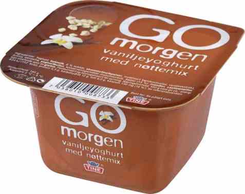 Bilde av Tine Go morgen Vaniljeyoghurt med nøttemix. Bilde av Tine Go morgen Vaniljeyoghurt med nøttemix.