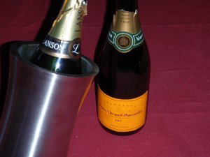 Reker og champagne