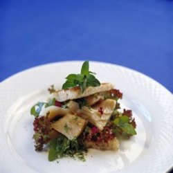Ristet brød med tørrfisk oppskrift.