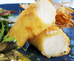 Prøv også Fish and chips med steinbit.