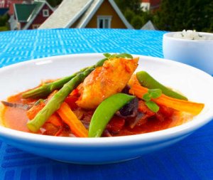 Prøv også Fisk i gryte med tomat og chili.
