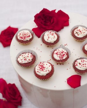 Prøv også Valentines cupcakes.