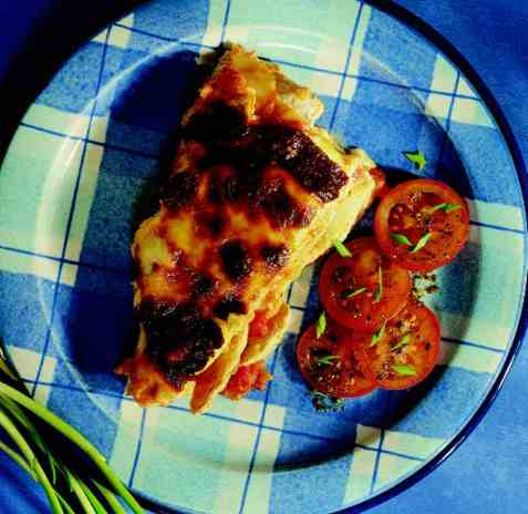 Lasagne med kylling oppskrift.