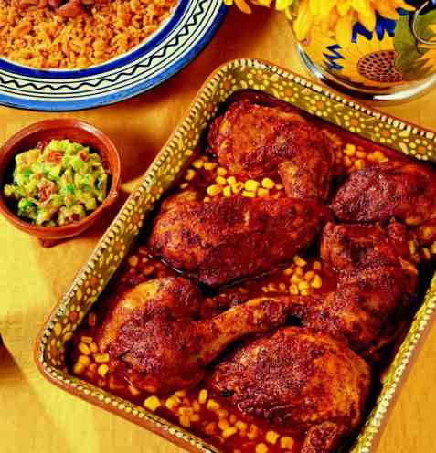 Pollo achiote (mexicansk krydderkylling) oppskrift.