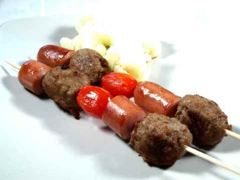 Barnas grillspyd oppskrift.