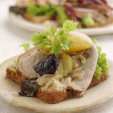 Skinkesteksmørbrød oppskrift.