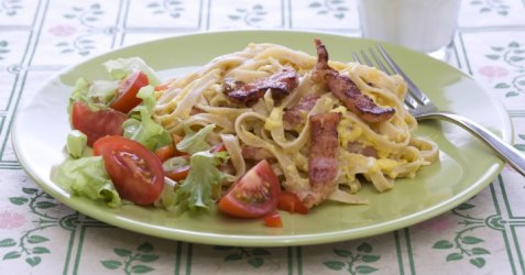 Pasta carbonara 2 oppskrift.