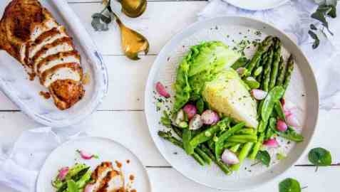 Kalkunfilet med timiansmør og sommerkål oppskrift.