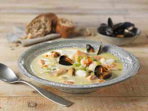 Fisk- og skalldyrsuppe 2 oppskrift.