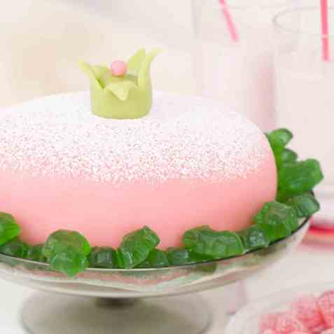 Rosa prinsessekake oppskrift.
