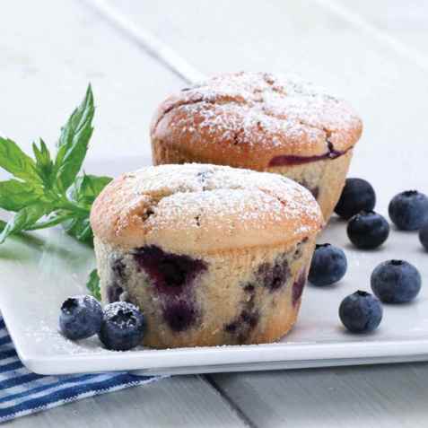 Blåbærmuffins med sukrin oppskrift.