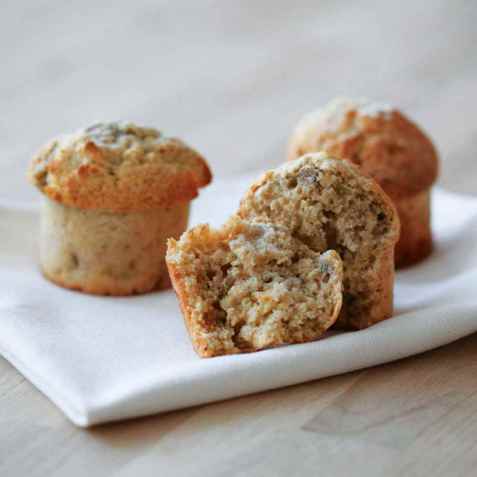 Bananmuffins med sukrin oppskrift.