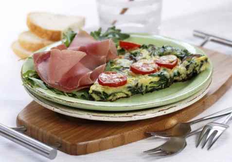 Frittata med spekeskinke oppskrift.